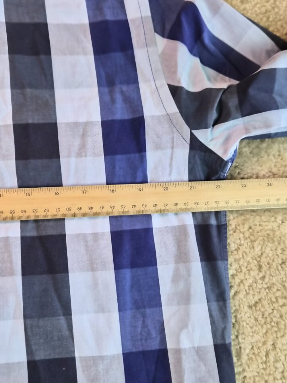UNTUCKit Long Sleeve Button Shirt Mens Medium Slim Fit Blue Purple Plaid G005 - Picture 7 of 11